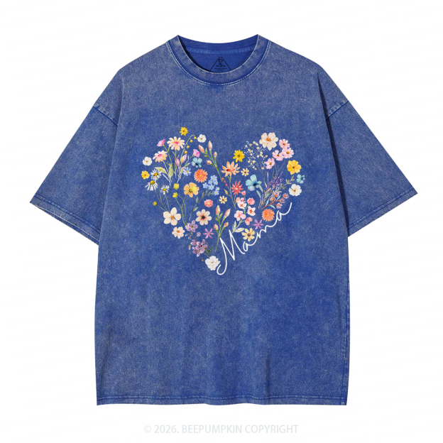 Bohemian Floral Adult Washed T-Shirts