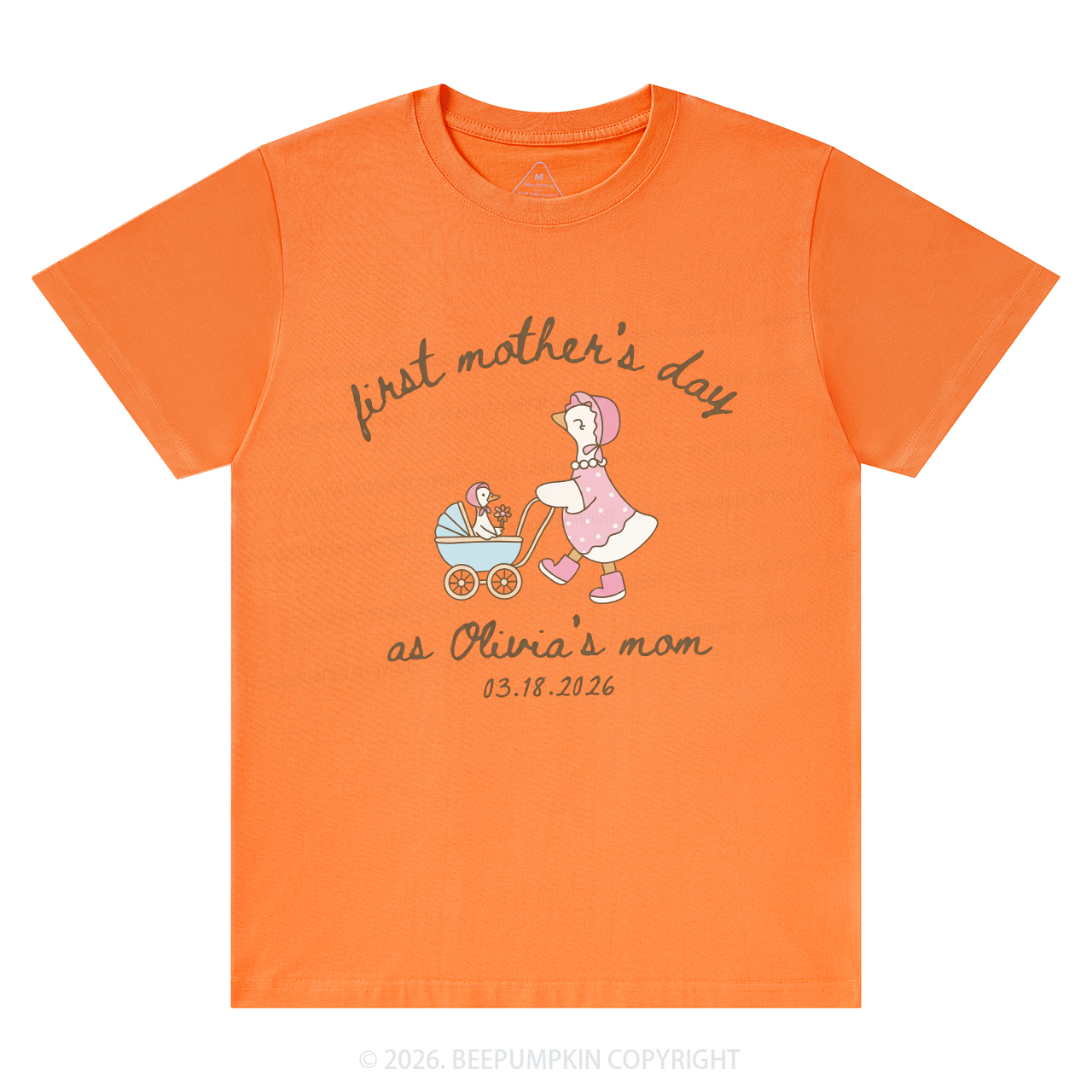 Personalized Goose Mama First Mother's Day T-Shirts