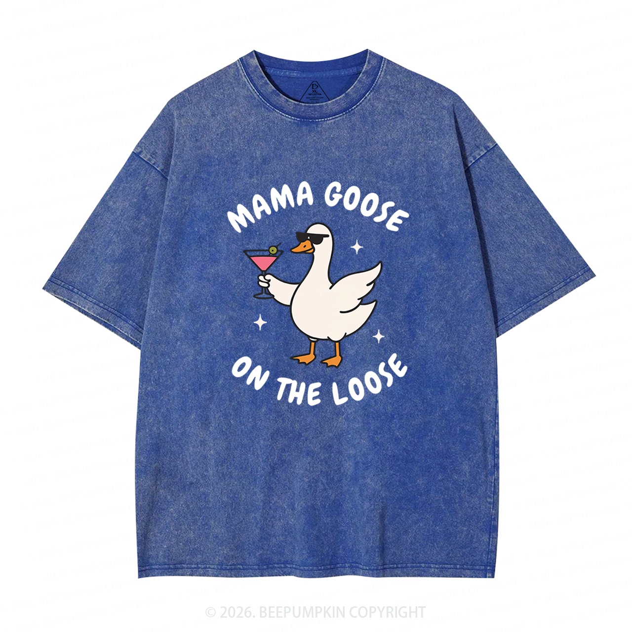 Mama Goose On the Loose Adult Washed T-Shirts