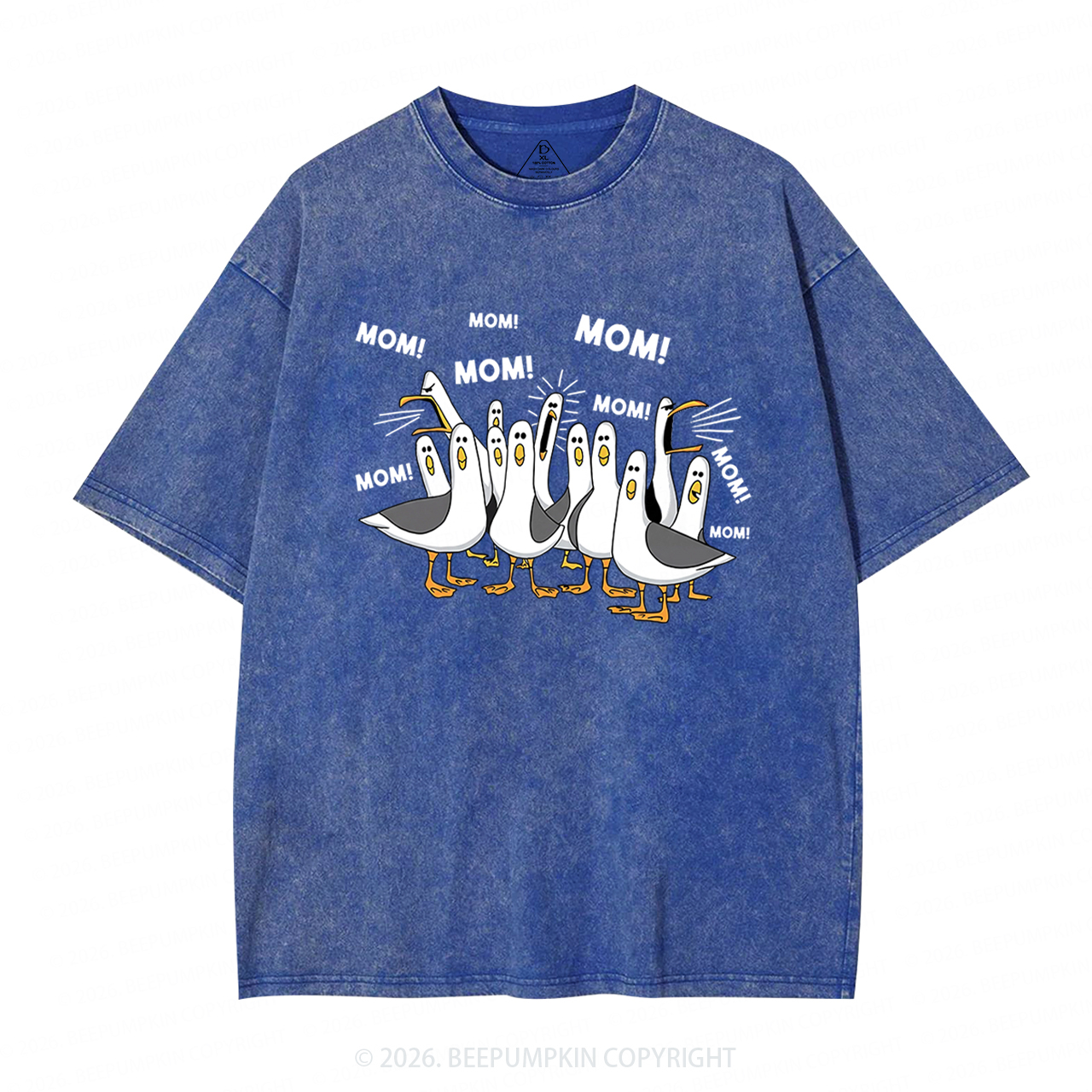 Seagulls Mom Adult Washed T-Shirts