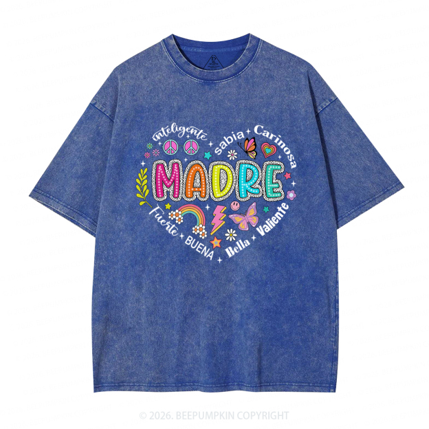 Retro Madre Adult Washed T-Shirts