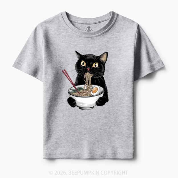 Ramen Black Cat Toddler&Kid's Tees