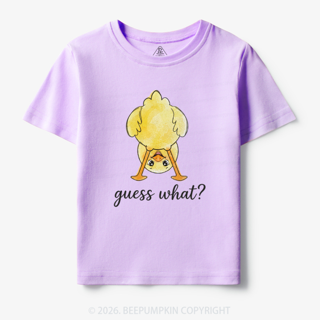Guess What Chicken Butt Cute Funny Animal Toddler&Kid's Tees