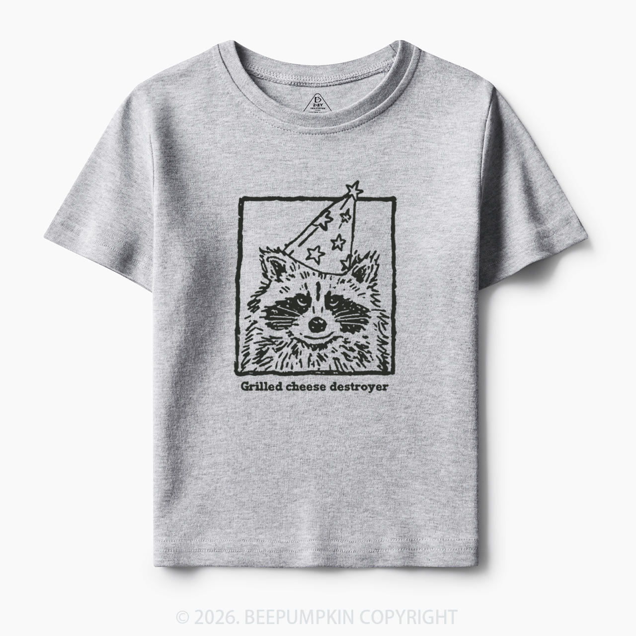 Vintage Raccoon Funny Grilled Cheese Destroyer Toddler&Kid's Tees