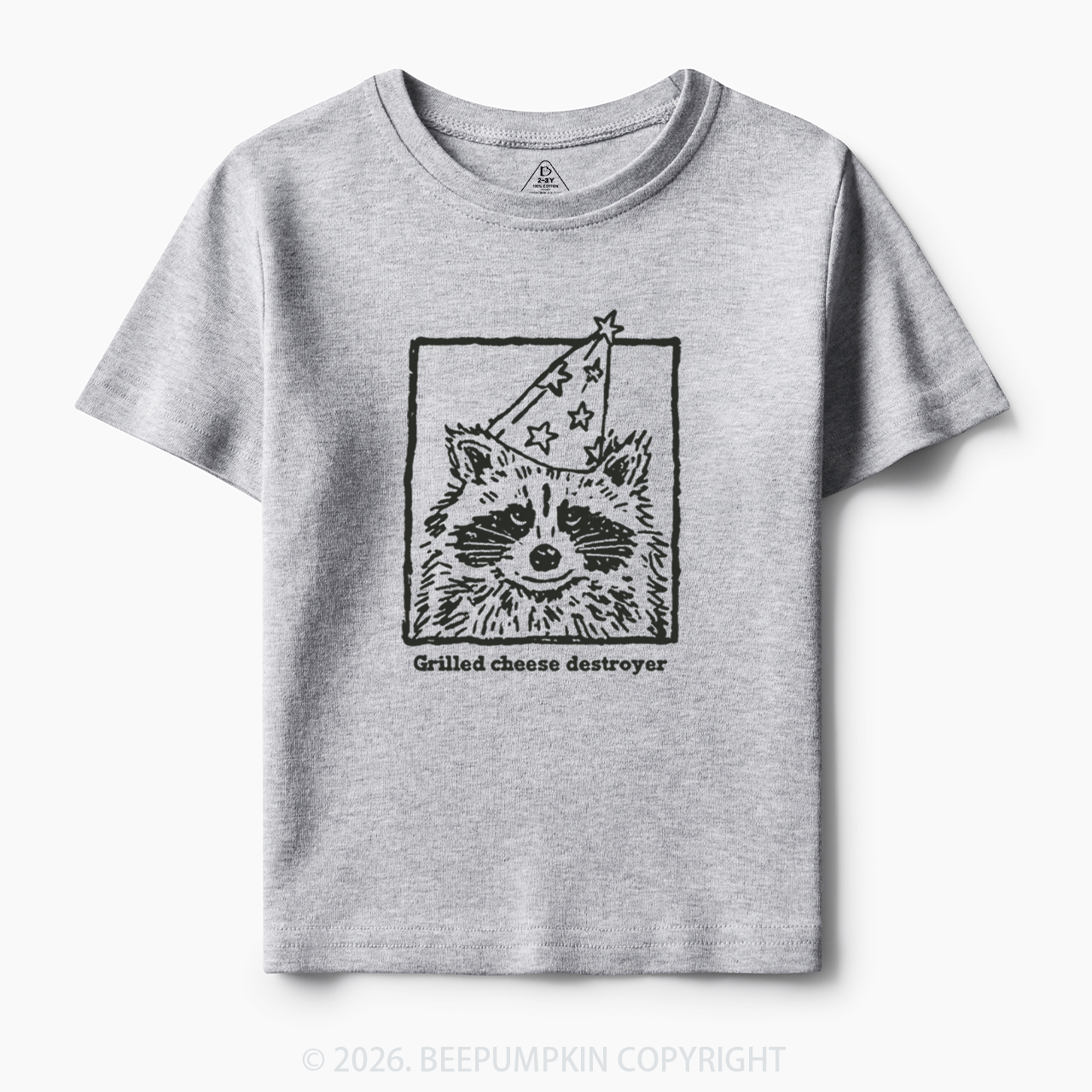 Vintage Raccoon Funny Grilled Cheese Destroyer Toddler&Kid's Tees