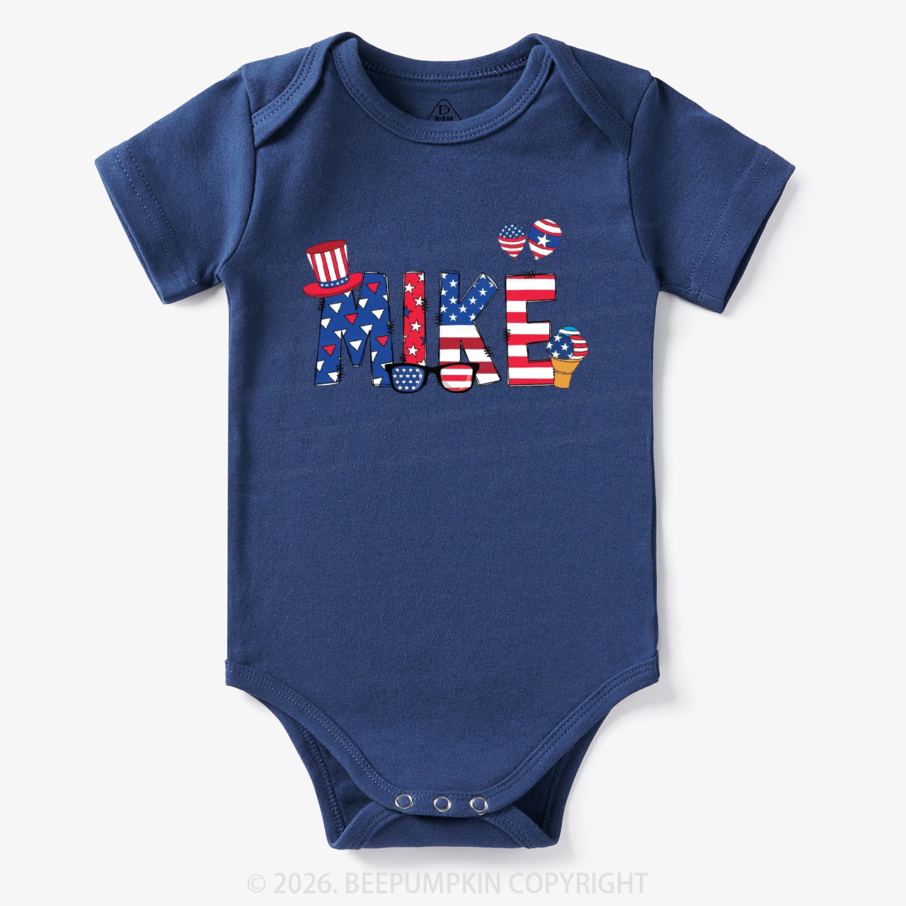 Personalized 4th Of July USA Patriotic Bodysuit