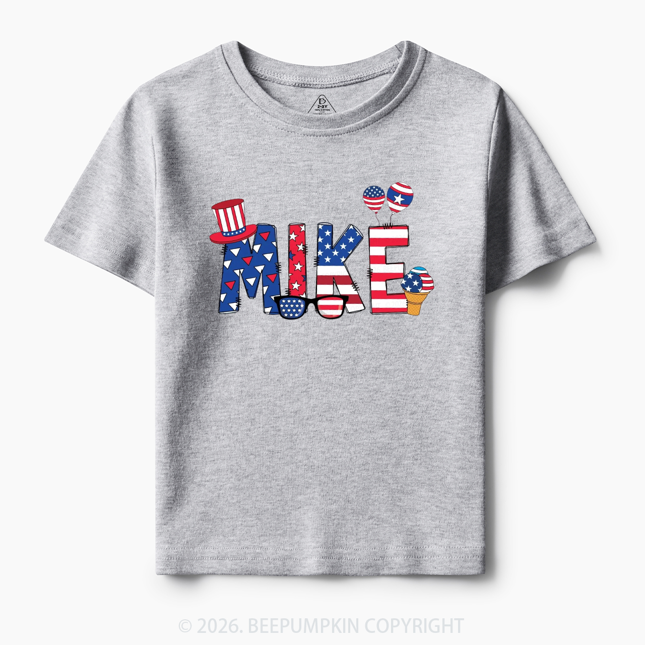 Personalized 4th Of July USA Patriotic Toddler&Kid's Tees