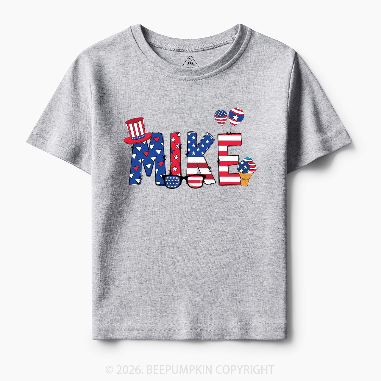 Personalized 4th Of July USA Patriotic Toddler&Kid's Tees