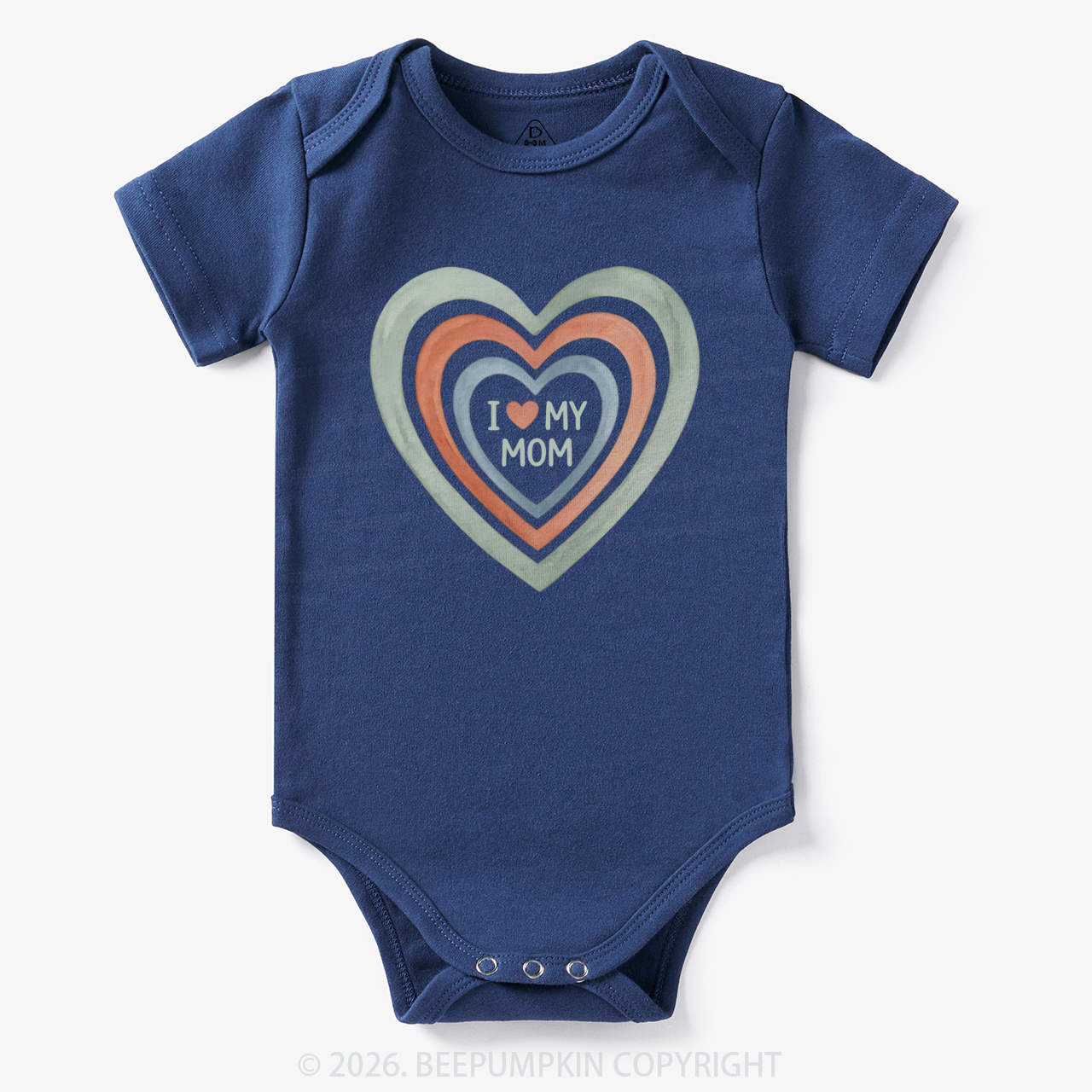 I Love My Mom Cute Mother's Day Bodysuit
