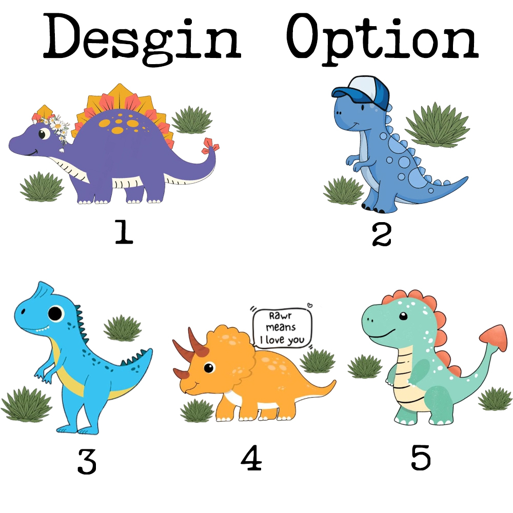 Personalized Cute Dinosaur Family Matching T-Shirts