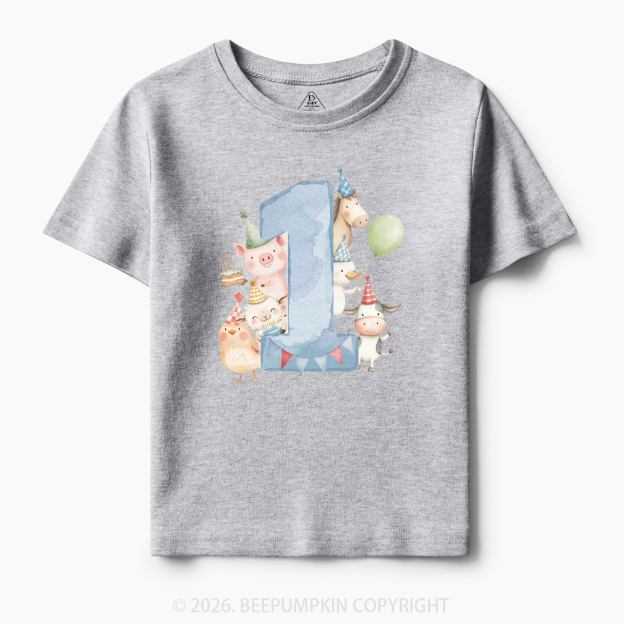Personalized Farm Birthday Toddler&Kid's Tees