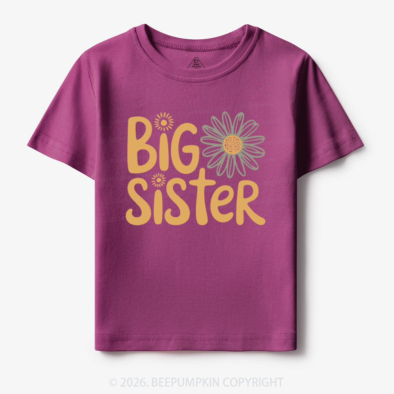Big Sister Daisy Boho Flower Toddler&Kid's Tees