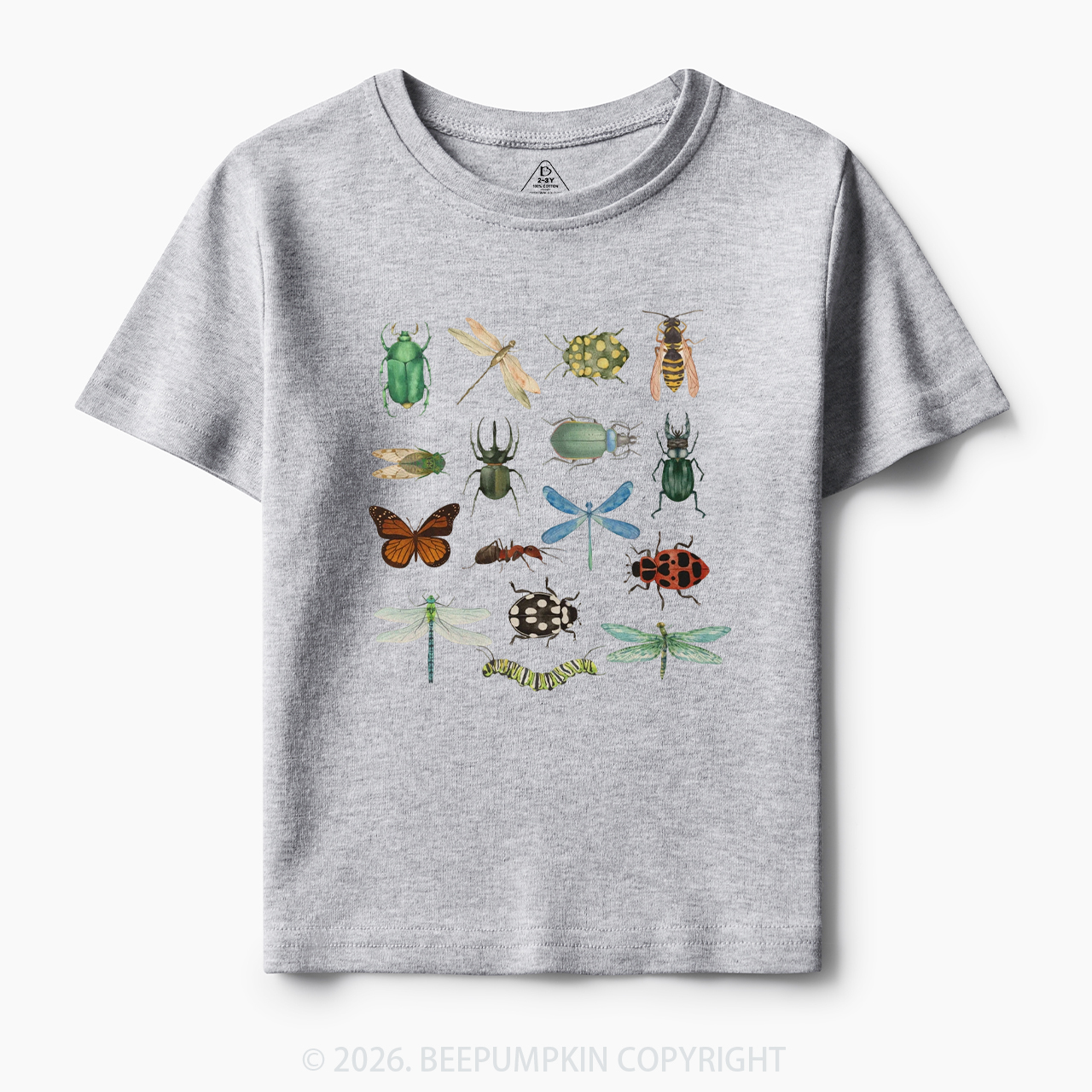 Retro Bugs Boho Natural Toddler&Kid's Tees
