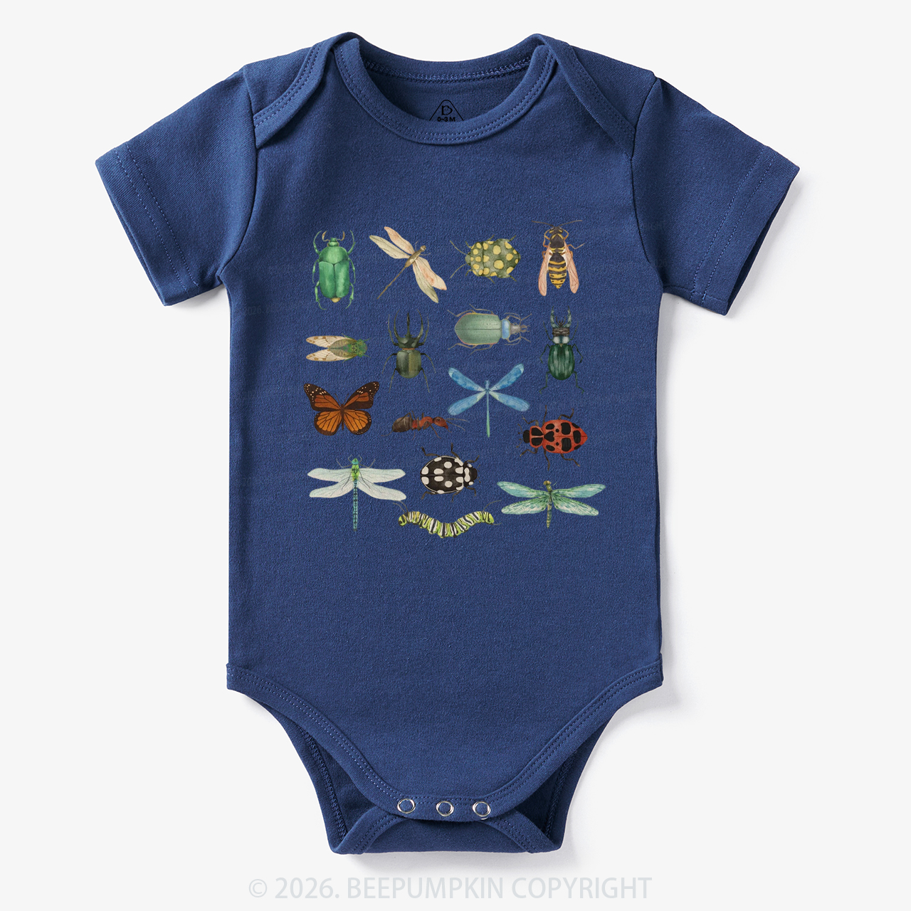 Retro Bugs Boho Natural Bodysuit