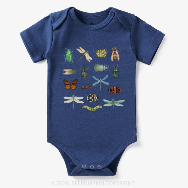 Retro Bugs Boho Natural Bodysuit