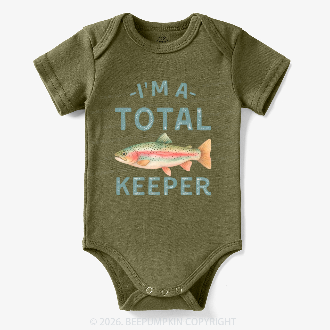 I'm a Total Keeper Funny Fishing Bodysuit
