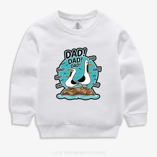 Funny Seagull DAD Kid's Sweatshirt