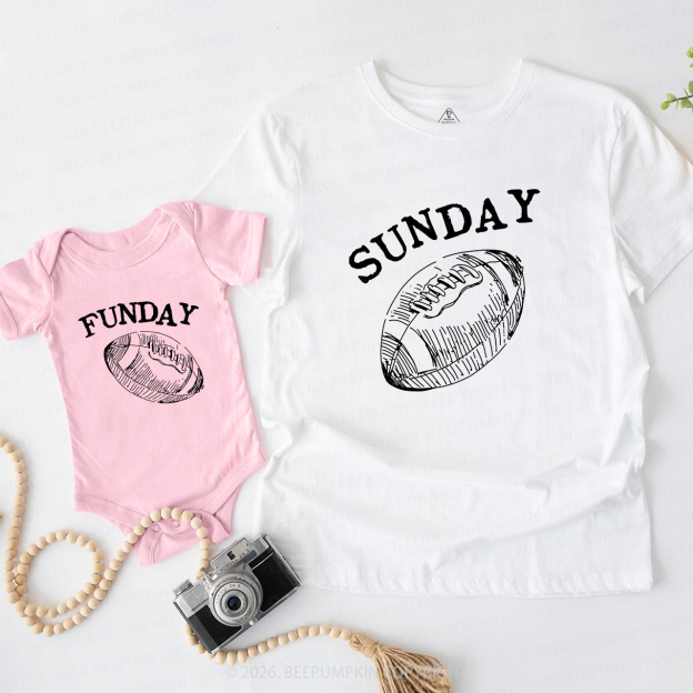 Sunday Funday Football Dad&Me Matching Shirts