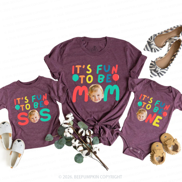 Personalized It's Fun to Be One Birthday Family Matching T-Shirts