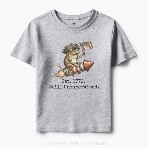 Est 1776 Funny Frog American 250th Anniversary Toddler&Kid's Tees