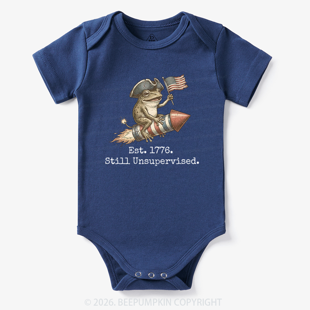 Est 1776 Funny Frog  American 250th Anniversary Bodysuit