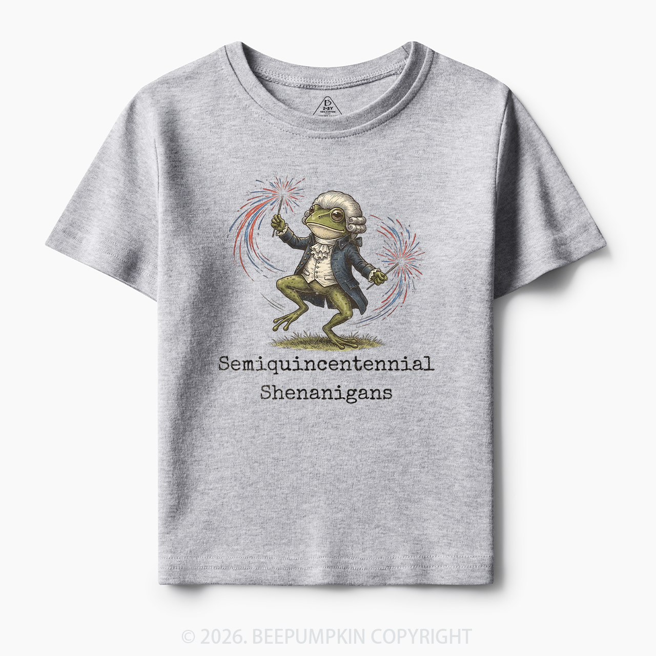 American 250th Anniversary Funny Frog Retro Toddler&Kid's Tees