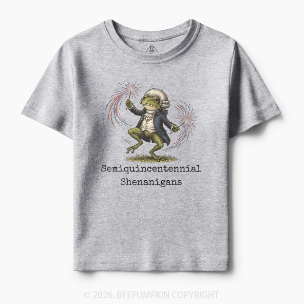 American 250th Anniversary Funny Frog Retro Toddler&Kid's Tees