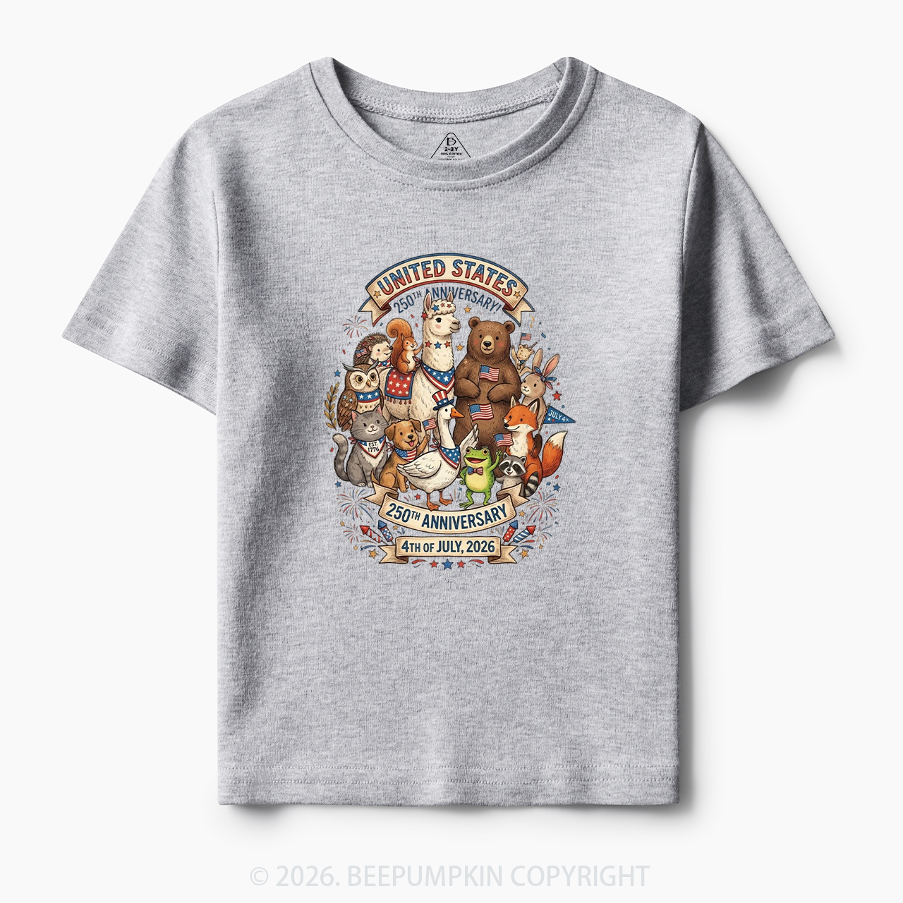 USA 250th Anniversary 4th of July Toddler&Kid's Tees