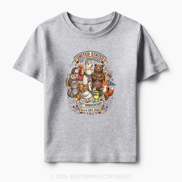 USA 250th Anniversary 4th of July Toddler&Kid's Tees