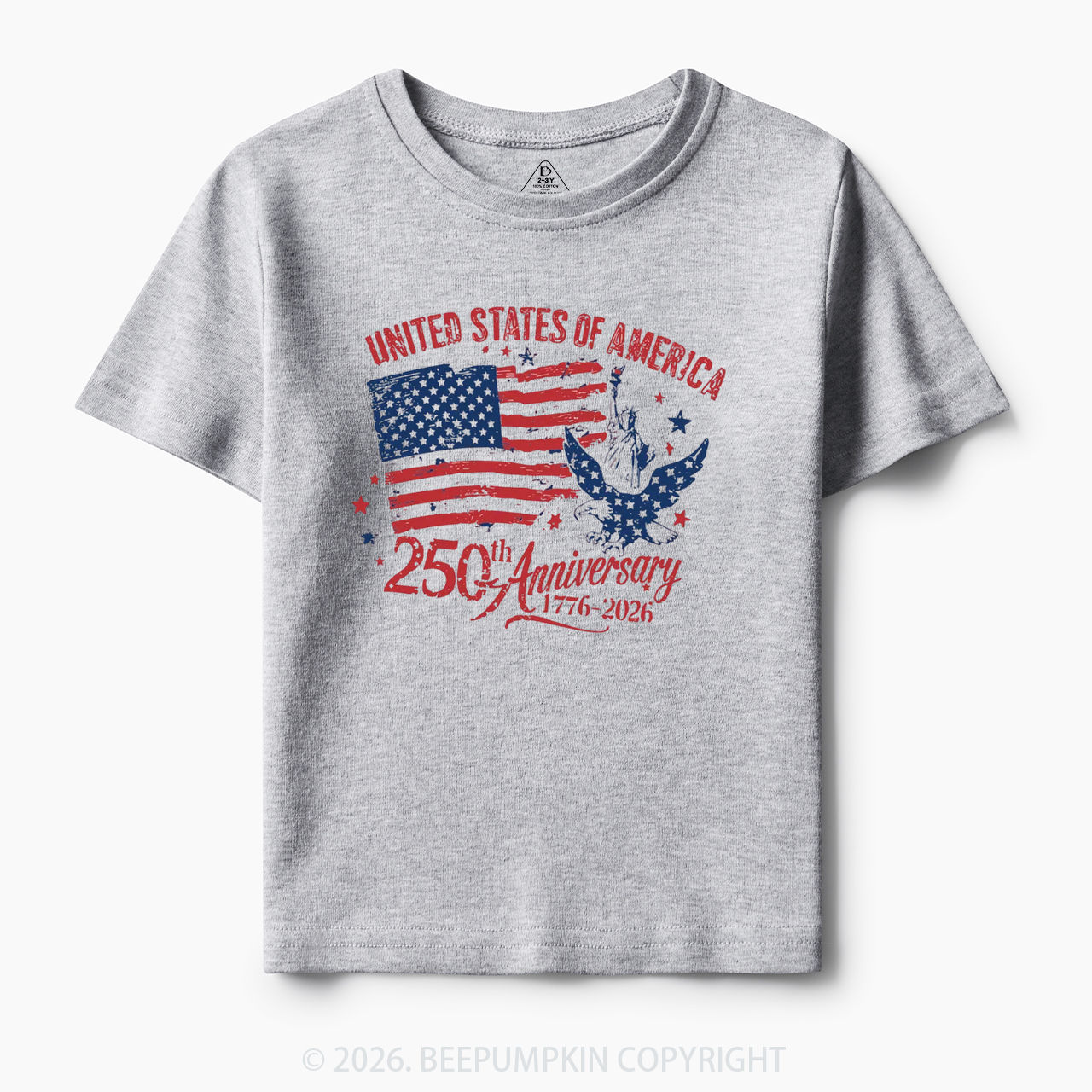 America 250th Anniversary Patriotic Eagle Toddler&Kid's Tees