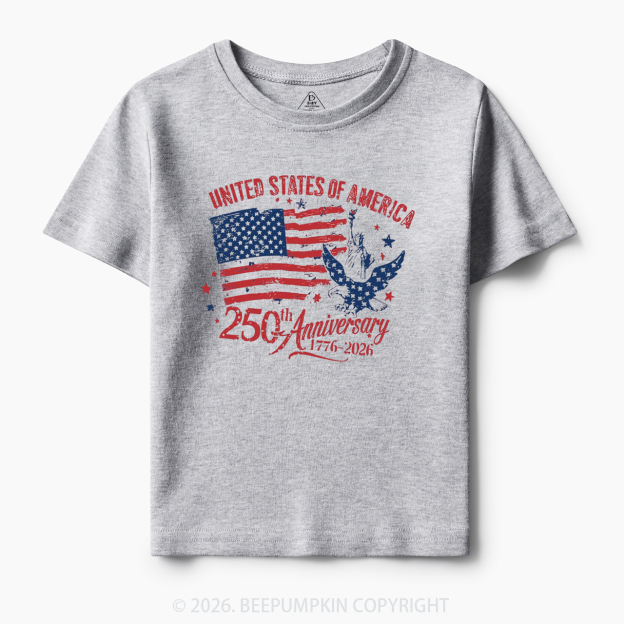 America 250th Anniversary Patriotic Eagle Toddler&Kid's Tees