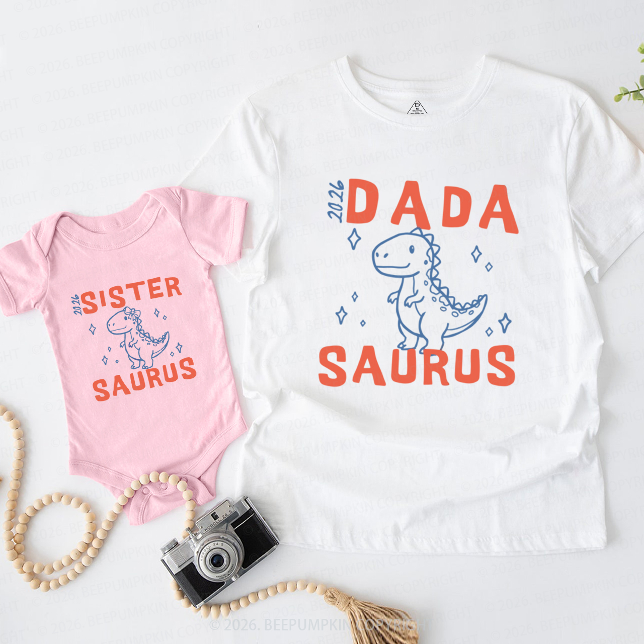 Funny Family Saurus Family Matching Shirts