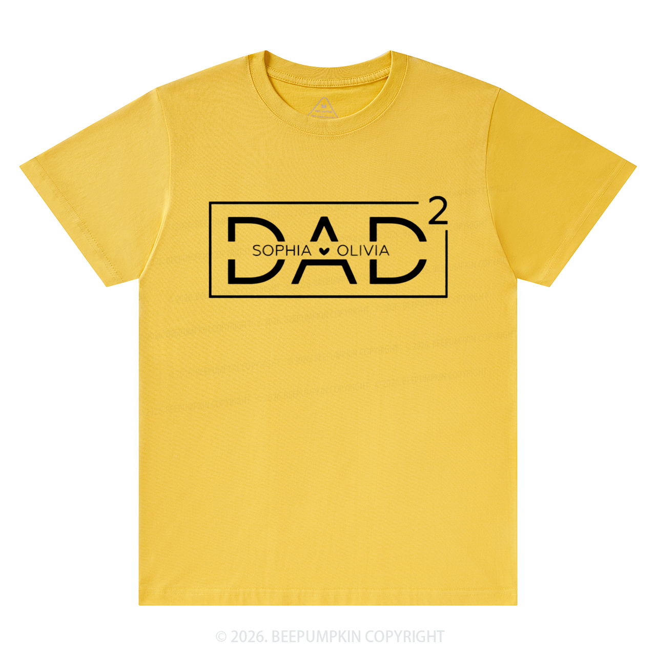Personalized Dad Squared With Kids Names T-Shirts