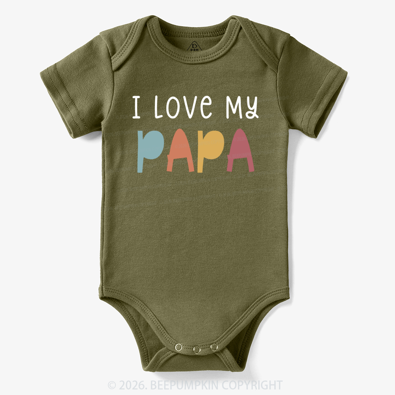 I Love My Papa Cute Father's Day Bodysuit