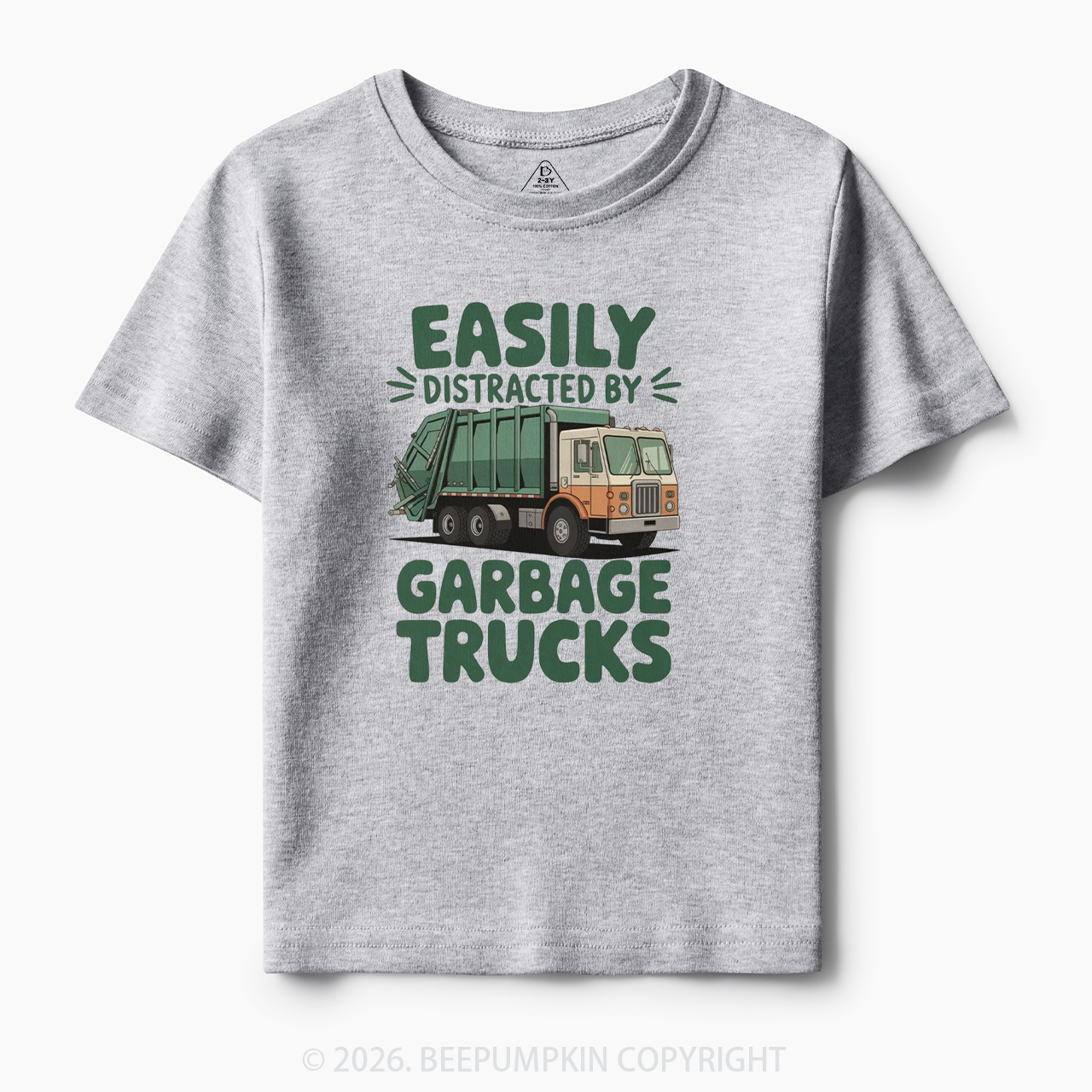Easily Distracted by Garbage Trucks Toddler&Kid's Tees