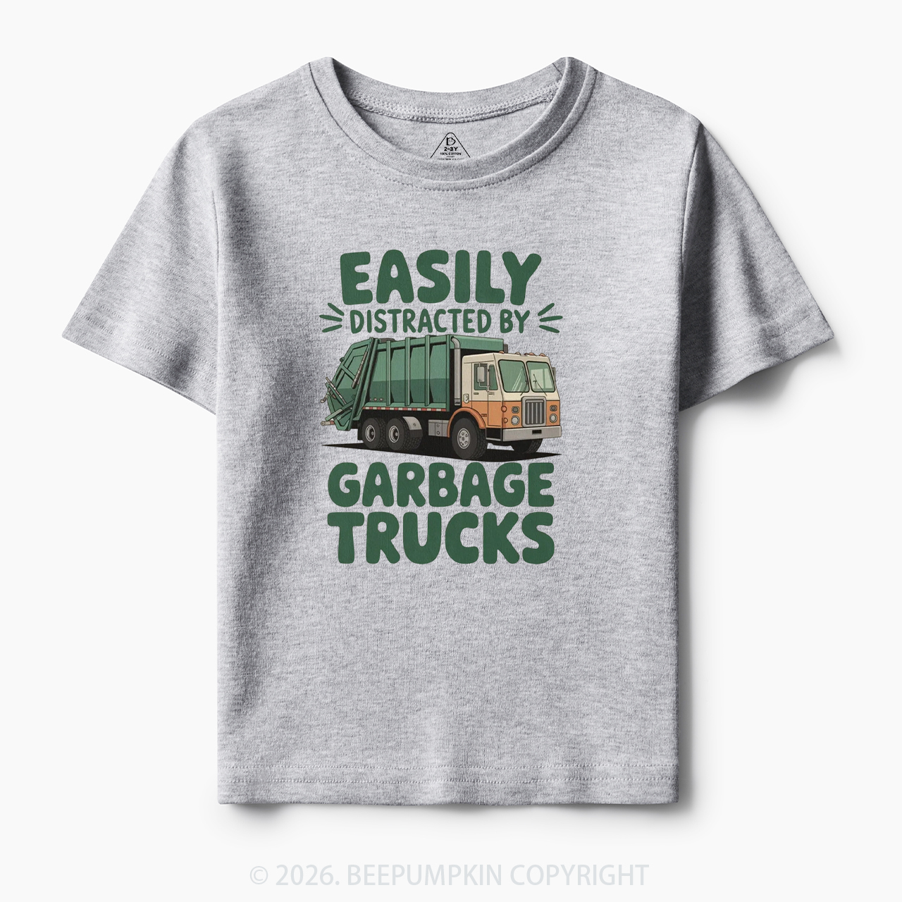 Easily Distracted by Garbage Trucks Toddler&Kid's Tees