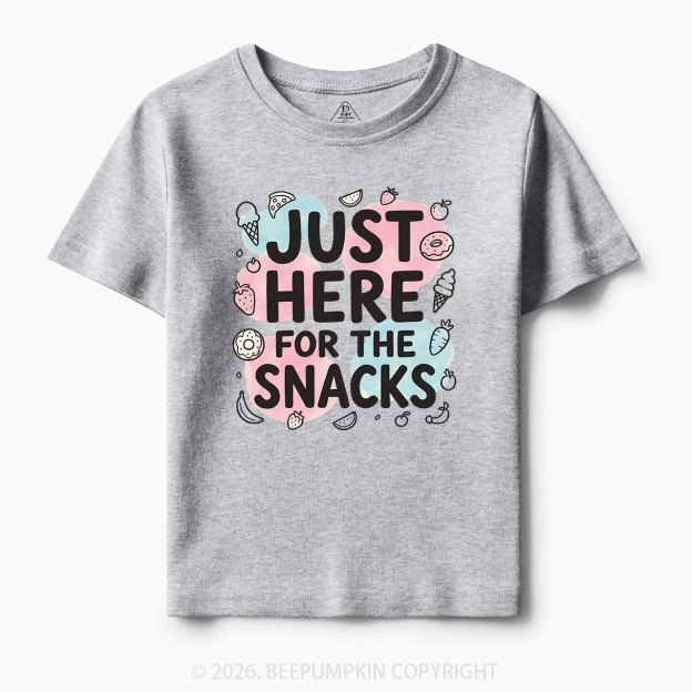 Just Here for the Snacks Funny Toddler&Kid's Tees