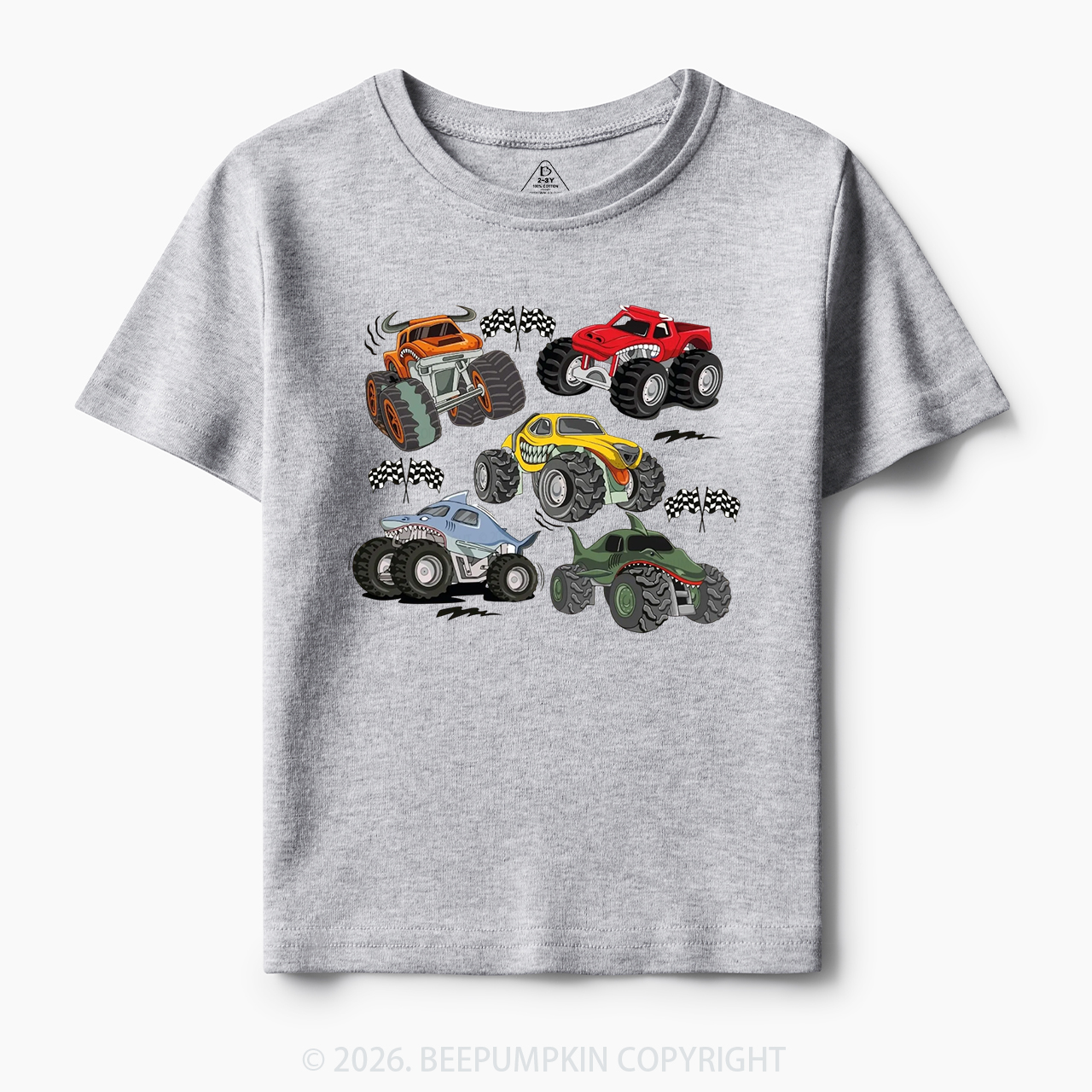 Monster Trucks Race Toddler&Kid's Tees