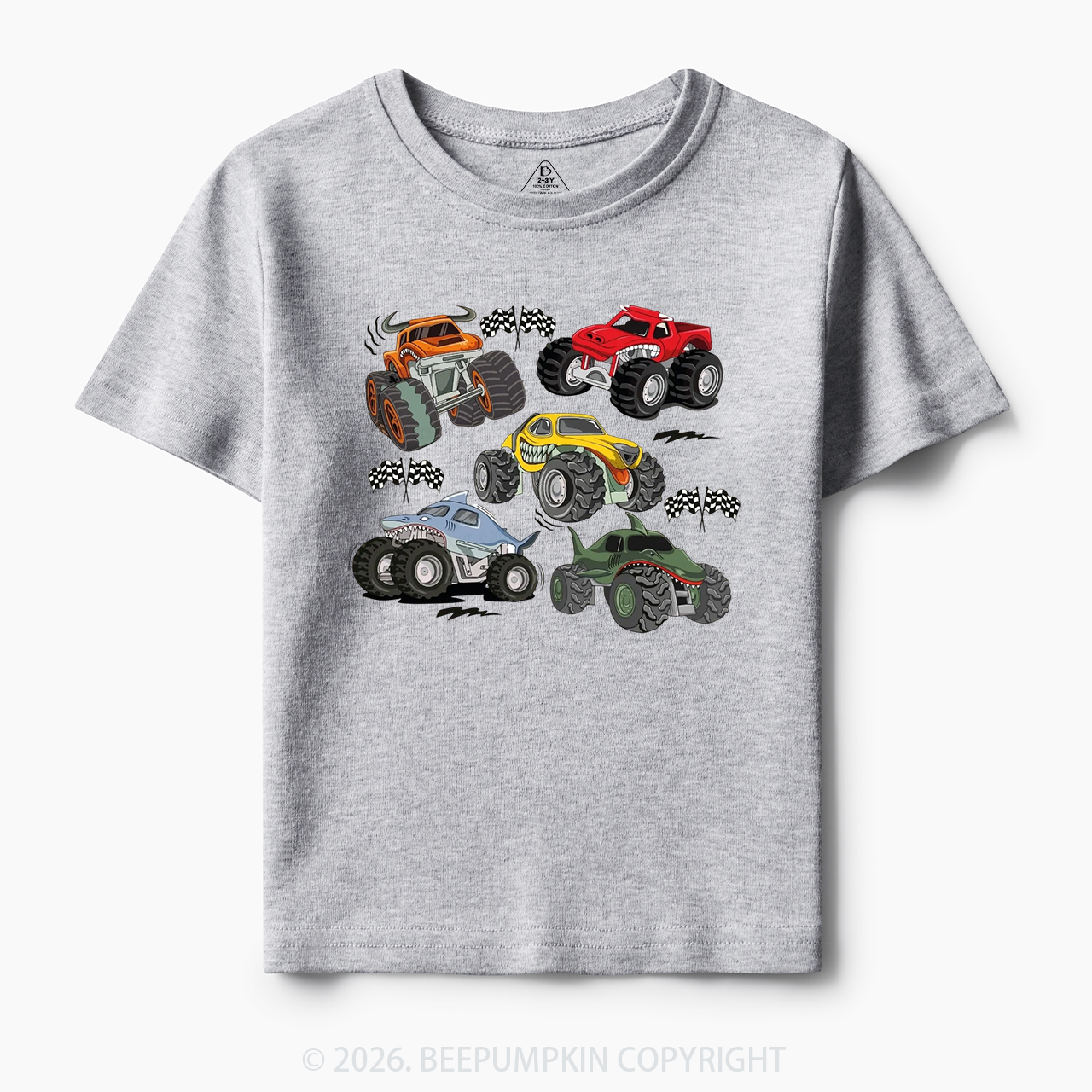 Monster Trucks Race Toddler&Kid's Tees