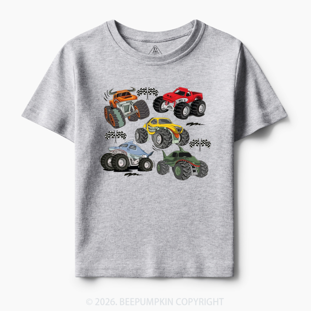 Monster Trucks Race Toddler&Kid's Tees