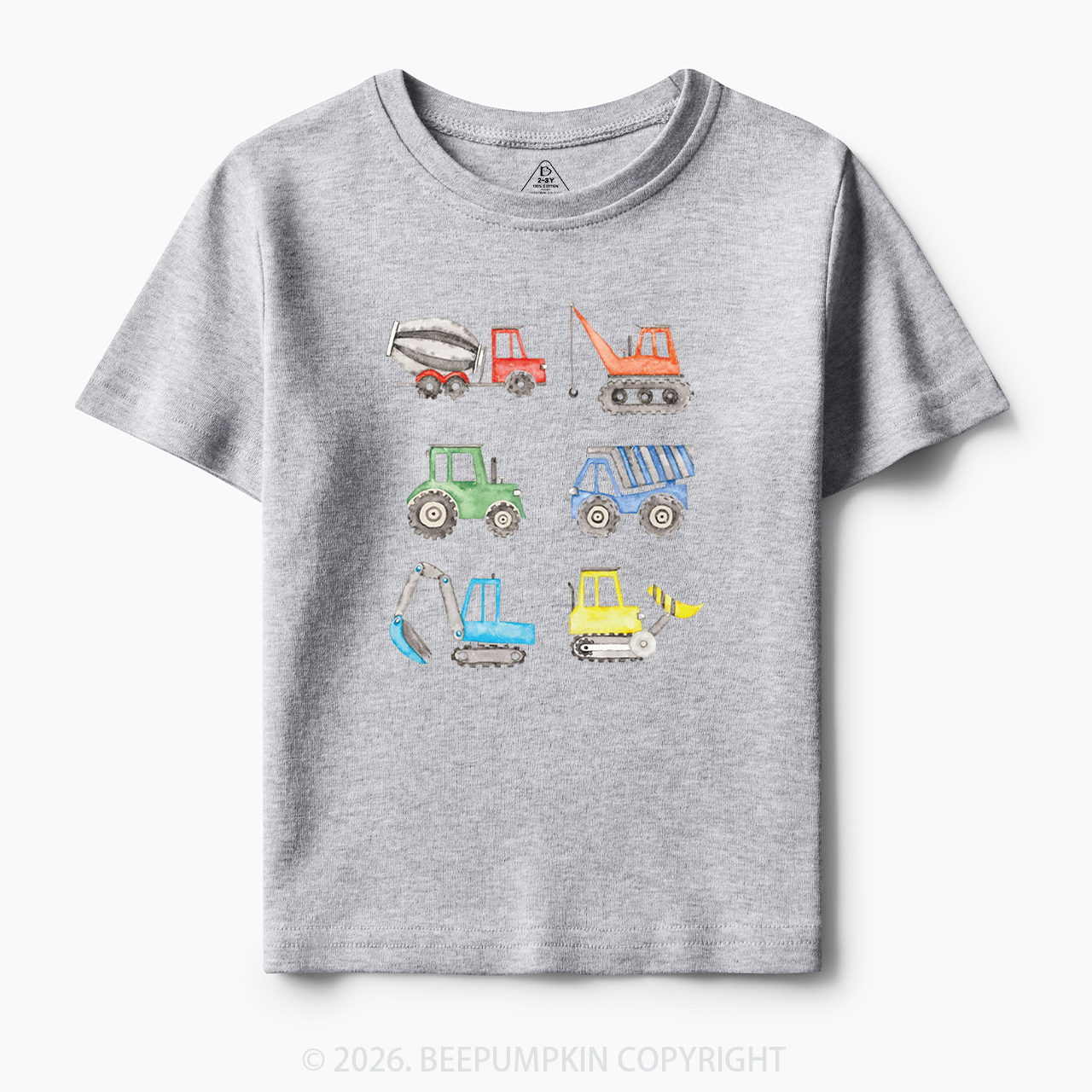 Truck Construction Excavator Toddler&Kid's Tees