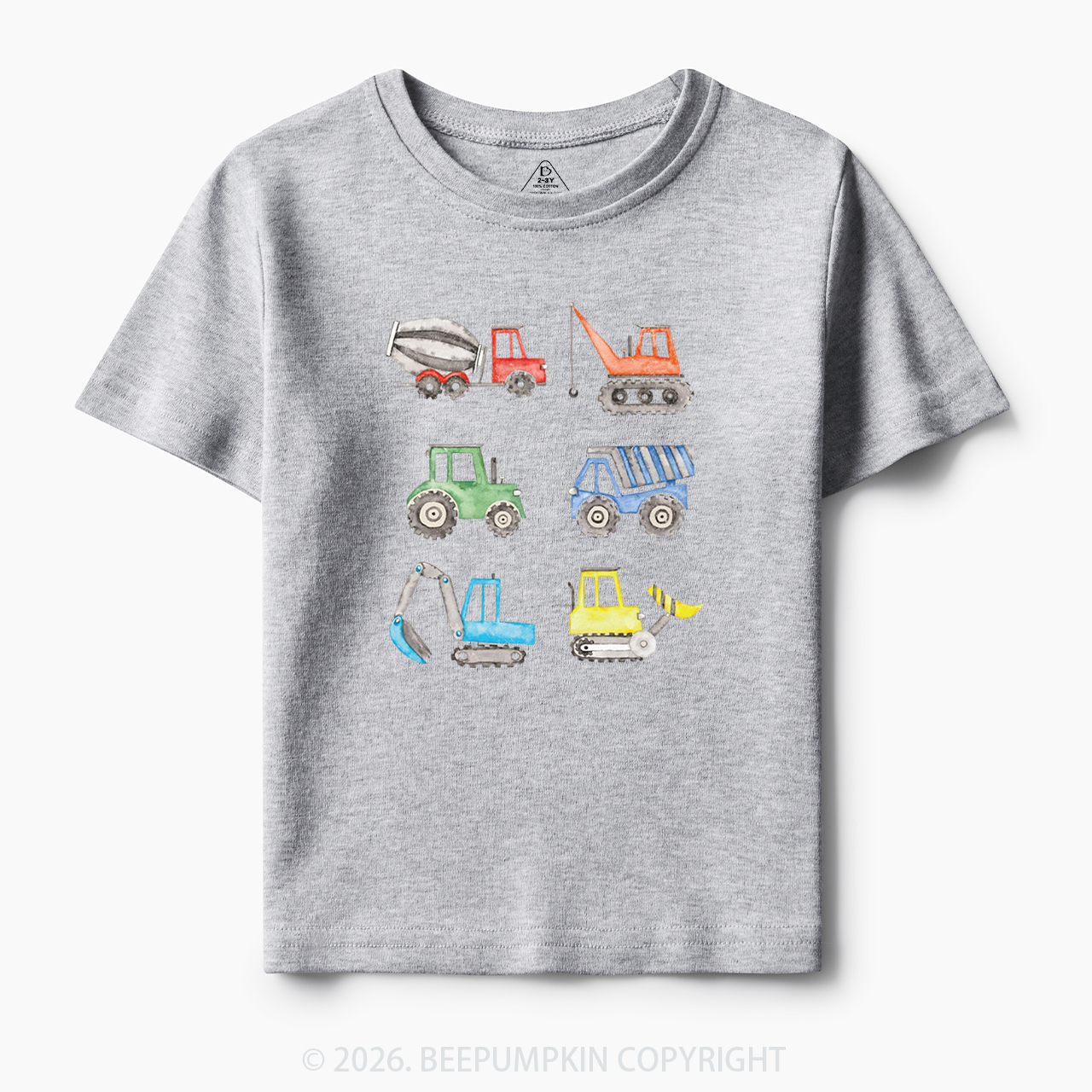 Truck Construction Excavator Toddler&Kid's Tees