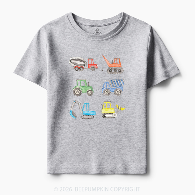 Truck Construction Excavator Toddler&Kid's Tees