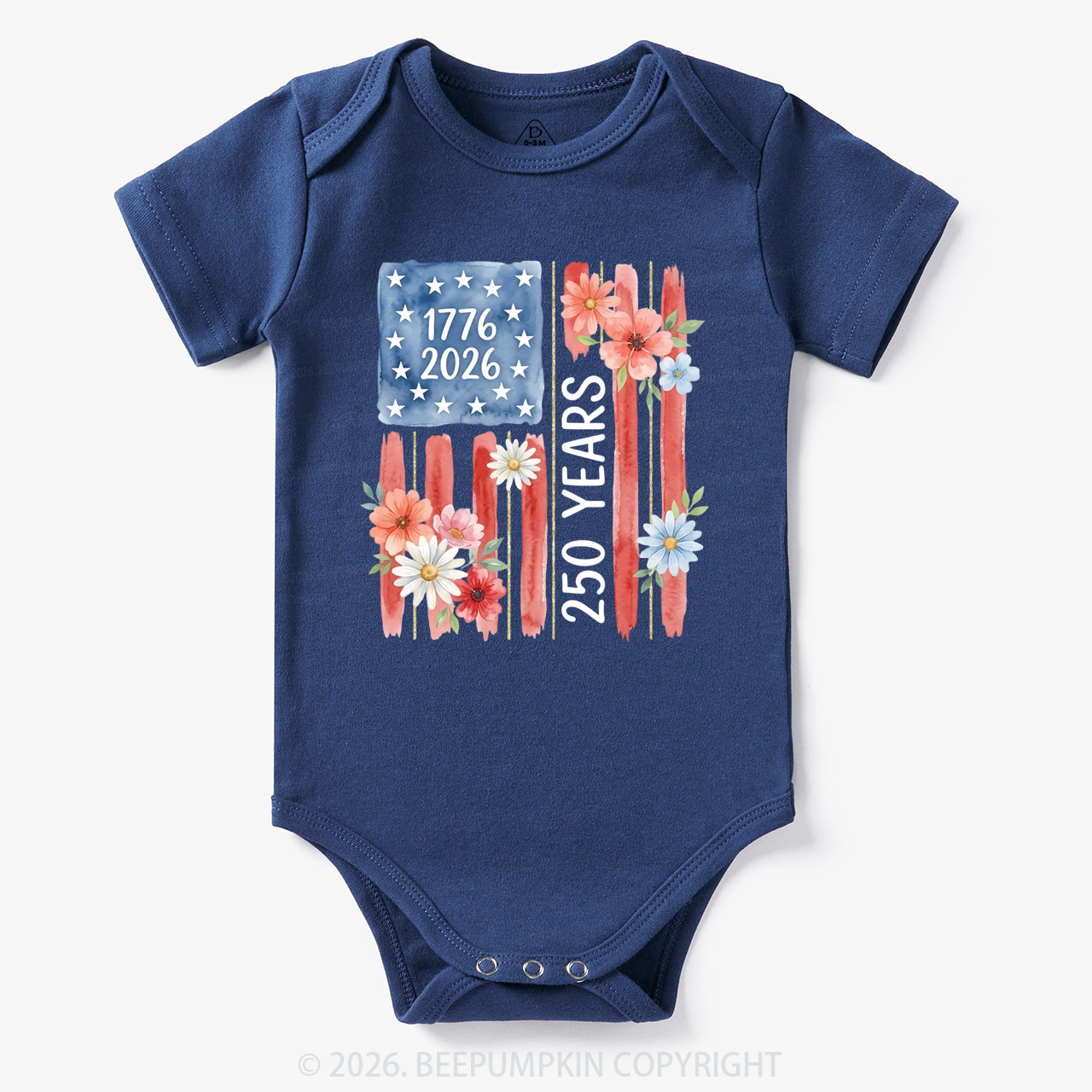 United States of America 250th Patriotic Flag Bodysuit