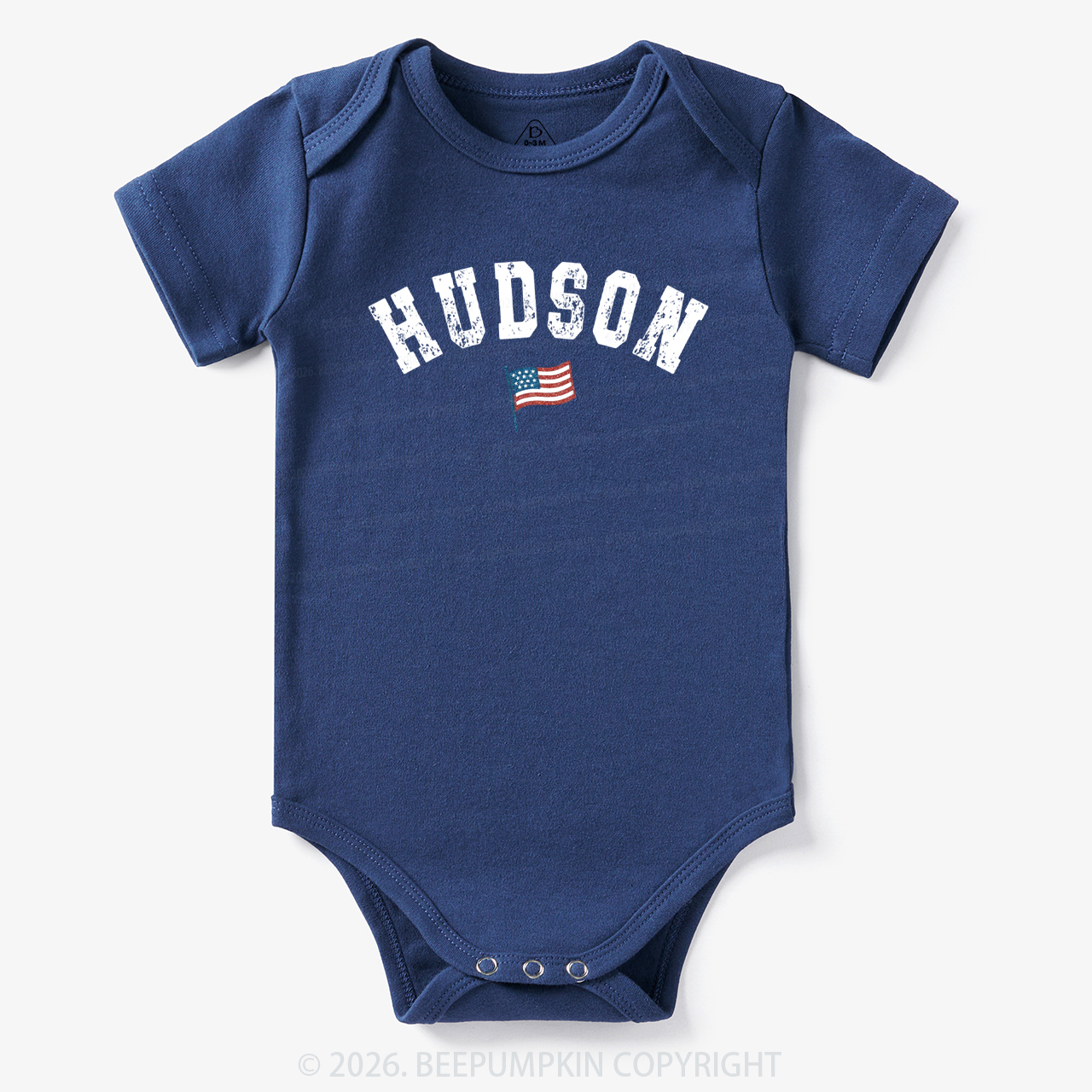 Personalized USA Flag with Name Bodysuit