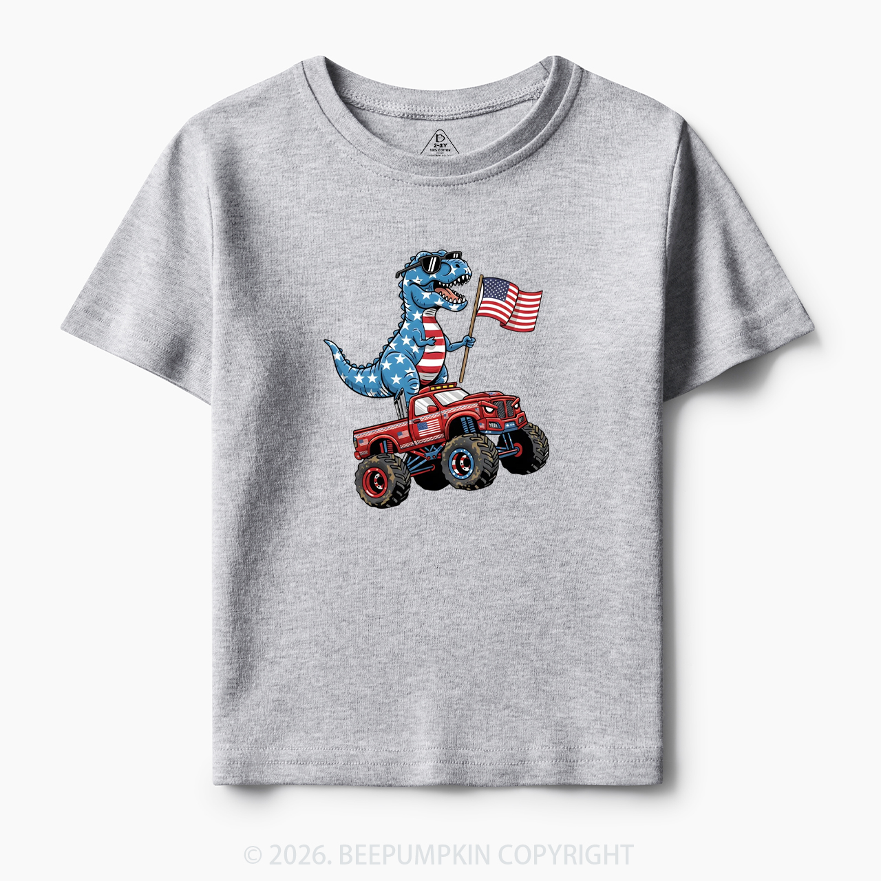 USA 250 American Flag Dinosaur Toddler&Kid's Tees
