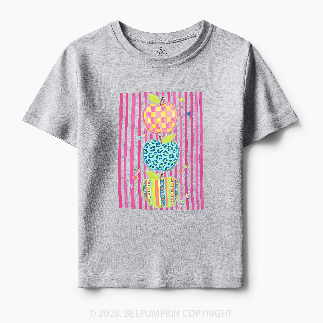 Colorful Apple Back to School Toddler&Kid's Tees