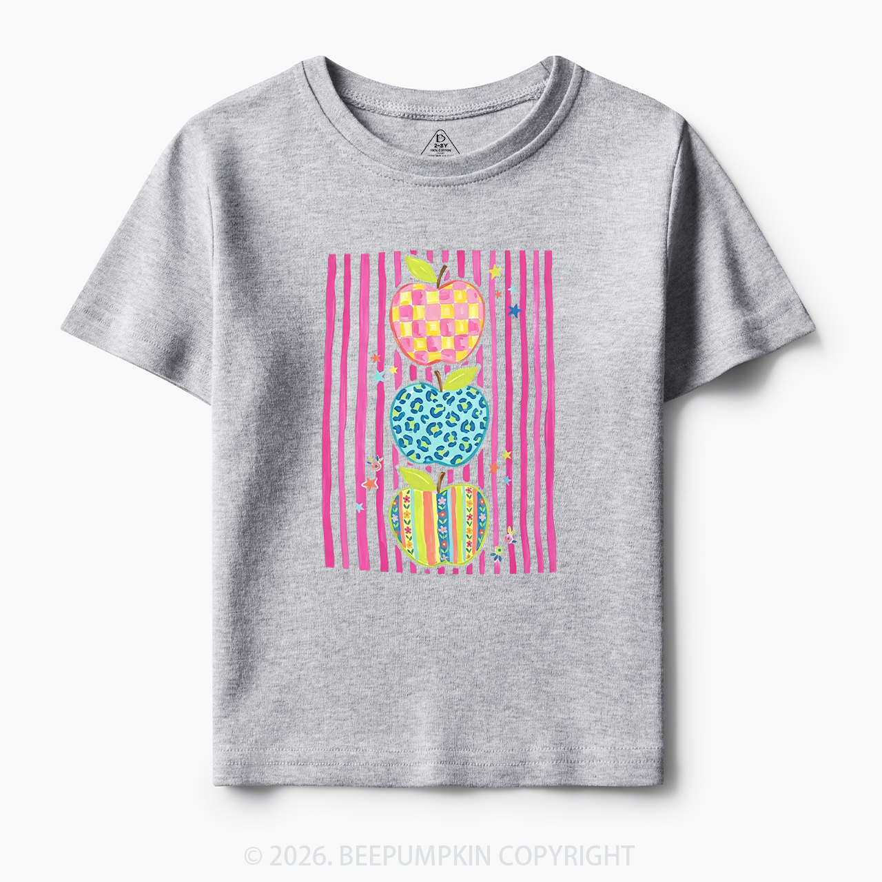 Colorful Apple Back to School Toddler&Kid's Tees
