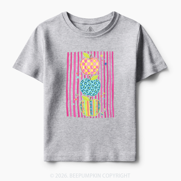 Colorful Apple Back to School Toddler&Kid's Tees