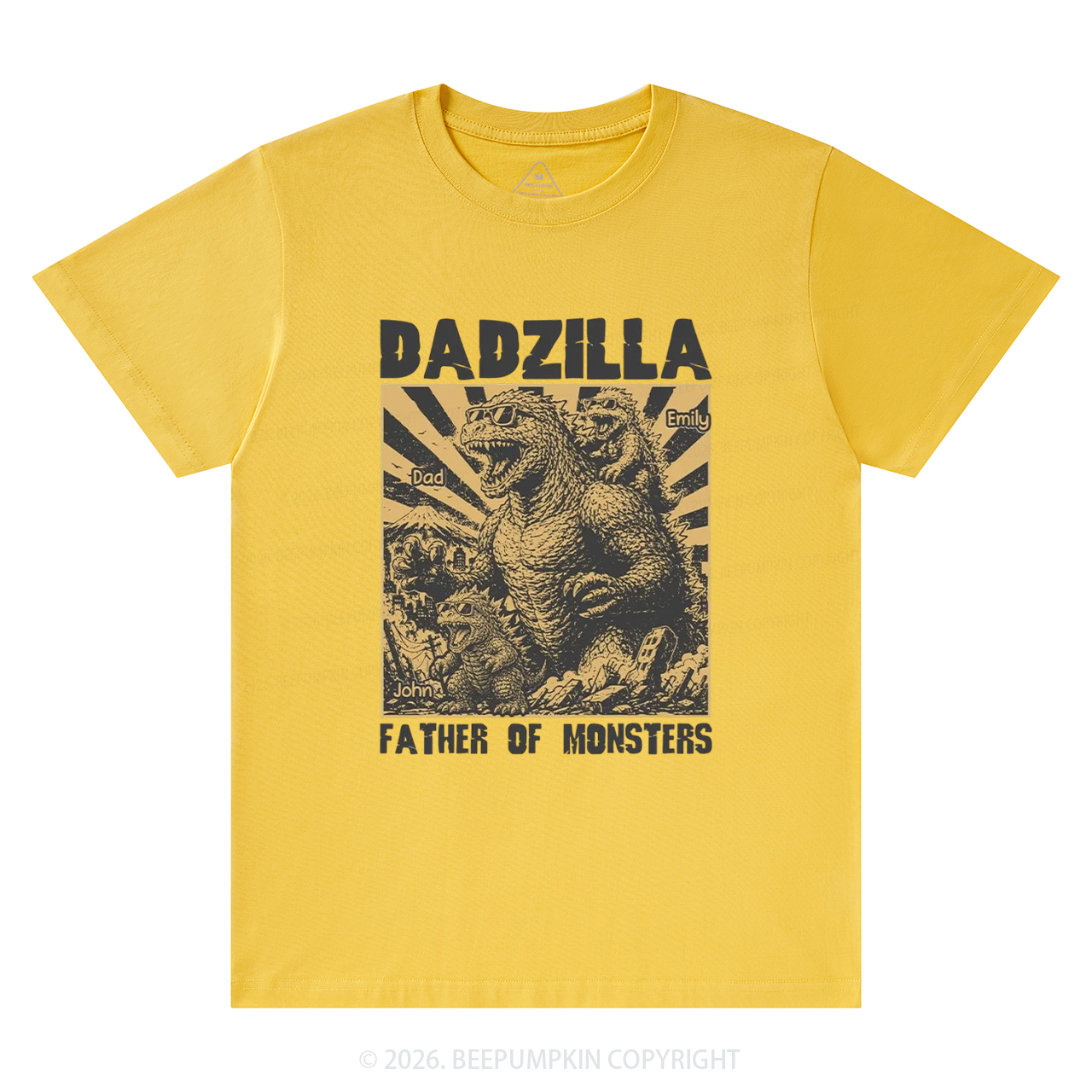 Personalized Dadzilla Father Of Monster T-Shirts
